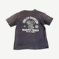 Vintage Harley-Davidson Real Steel tee back with North Texas Dallas dealer arch text and V-twin engine print