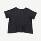 Enfants Riches Deprimes black distressed tee back view with worn holes and faded cotton jersey