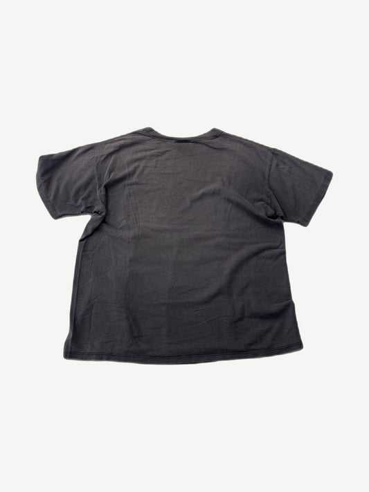Vintage Chicago Bulls repeat tee back view with faded bull head graphic and worn cotton.