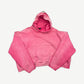 GV Gallery Raspberry Hills faded pink hoodie front view with kangaroo pocket and sun-bleached cotton fleece