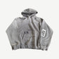 Paly Hollywood gray EPDS pullover hoodie front view with chest logo print and kangaroo pocket.