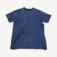 Enfants Riches Deprimes blue distressed tee front with chest pocket logo and bleach splatter wash