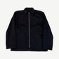 Chrome Hearts black western zip jacket with point collar, slash pockets and clean black cotton facade