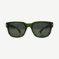 Chrome Hearts Sitonit sunglasses front view with translucent green acetate frame and tinted square lenses