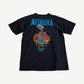 Vintage Metallica Covering The World Club 1997 tee back in faded black with dripping globe tour graphic