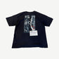 Back of vintage Metallica MRI Tour tee with spine x-ray print and 2000 tour date list across the back