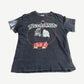 Vintage 1984 Great White Stick It Tour band tee, black cotton with shark and tour graphic front print.