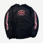 Vintage West Coast Choppers Devil Ace longsleeve in black with iron cross logo across the chest.