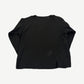 Enfants Riches Deprimes distressed black thermal longsleeve back view with painted rats and torn cuffs.