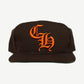 Chrome Hearts Brown Orange CH 6 Panel Baseball Hat