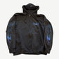 Vintage Harley Davidson blue flame Ohio zip-up hoodie with embroidered eagle and flame chest graphic