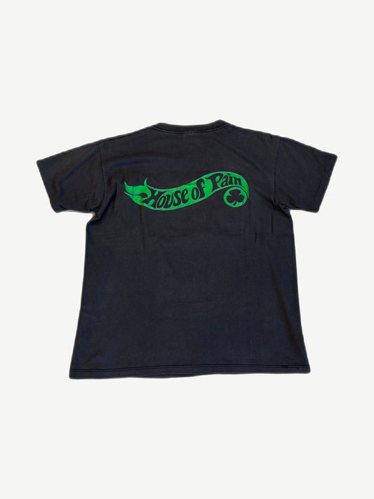 Vintage House of Pain Mean Green Machine tee back with green script tour text on black