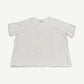 GV Gallery Raspberry Hills white Gravity tee back view in distressed slub cotton