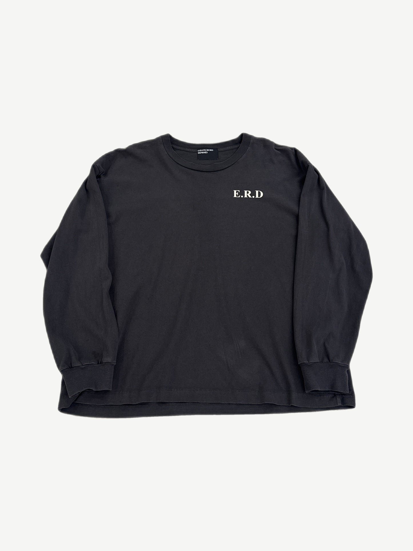 Enfants Riches Deprimes Taking the Cure long sleeve in cream with hand-painted graphic across chest.