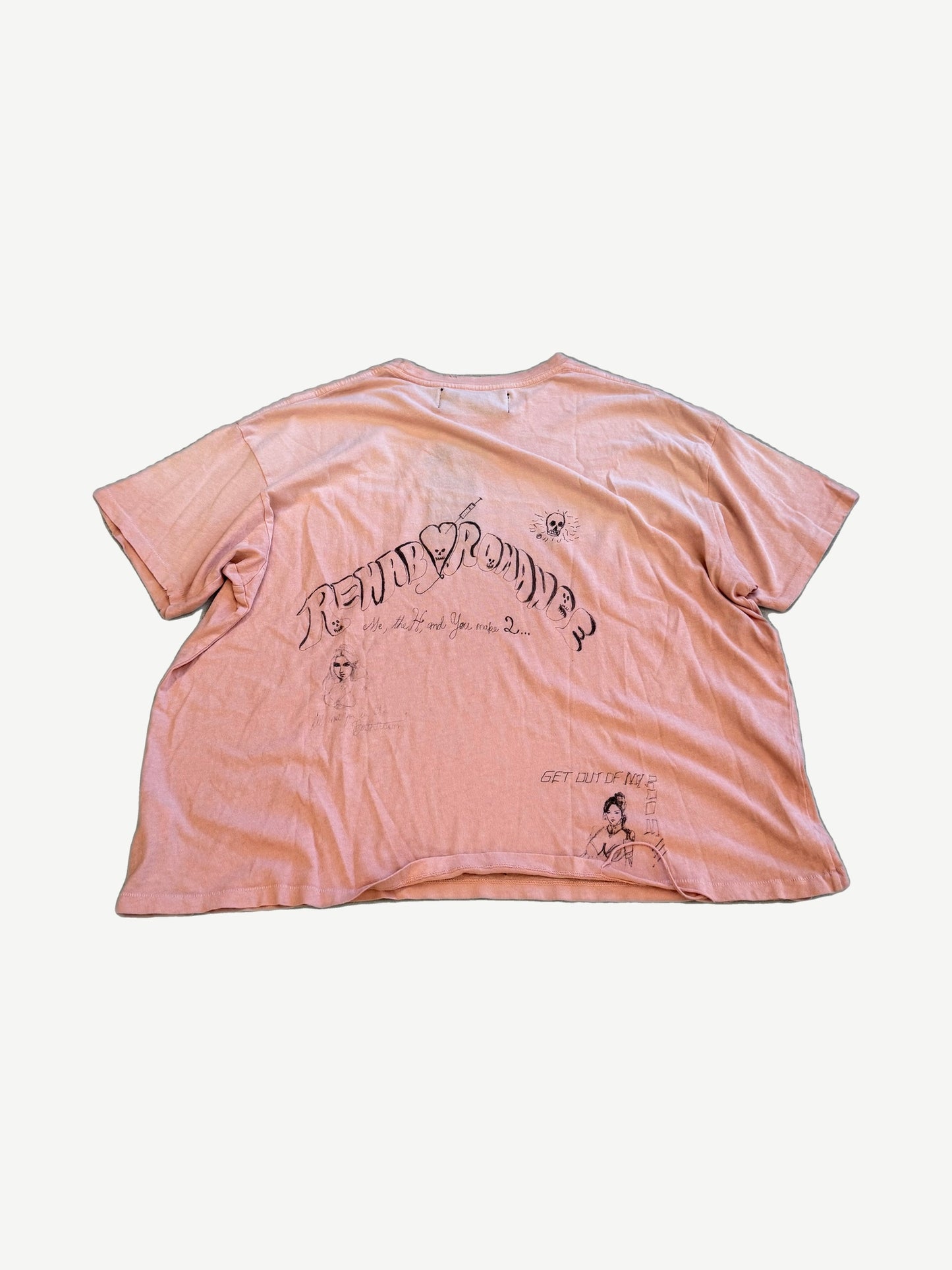 Paly Hollywood Rehab Romance Pink Pocket Tee