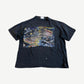 Vintage The Moody Blues black band tee with band photo graphic and red tour text print on front