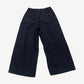 GV Gallery Raspberry Hills black wide-leg track pants back view, plain elasticated waist nylon shell