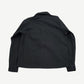 Chrome Hearts black Work Dog jacket back view in clean black cotton twill with point collar.