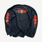 Harley Davidson Las Vegas Nevada longsleeve back with eagle crest and red and orange sleeve flames