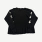 Enfants Riches Deprimes black waffle thermal longsleeve with white skull and rat graphics on the sleeves.