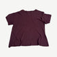 Reverse of Enfants Riches Deprimes maroon logo tee showing blank back panel and ribbed crew neck collar.