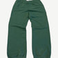 Back of MM6 Maison Margiela green sweatpants with elastic waistband and cuffed straight leg silhouette