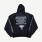 Balenciaga black hoodie back with sparkle Product Drop Game Changer text and diamond graphic print