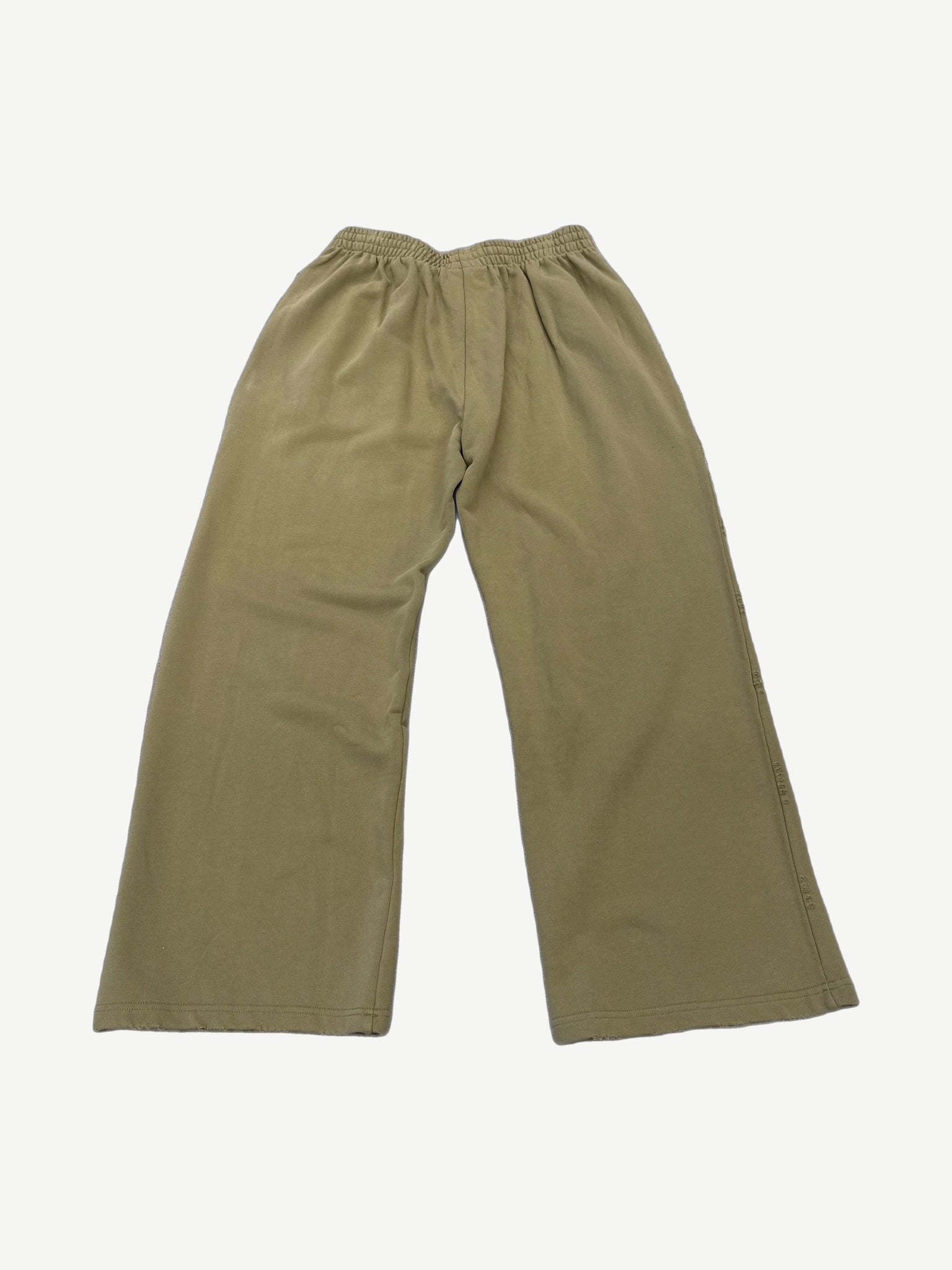 GV Gallery Raspberry Hills olive Mash sweatpants back view with elastic waist and wide flared leg
