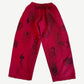 Balenciaga Red Distressed Tattoo Sweatpants