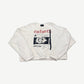 Enfants Riches Deprimes white Subgenius Radio crewneck sweatshirt front with bold black graphic print.