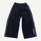 GV Gallery Raspberry Hills black wide-leg track pants front with white piping stripes and Berry leg logo
