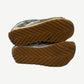 Bottega Veneta Orbit sneakers chevron gum rubber outsoles with embossed brand stamp on tan herringbone tread