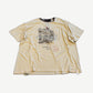 Paly Hollywood white Chelsea Hotel tee front with sketched hotel illustration graphic on cream cotton