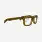 Chrome Hearts See You In Tea yellow acetate eyeglasses front view with rectangular frames and silver hardware