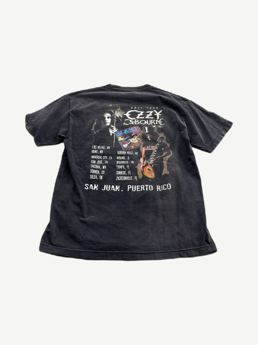 Ozzy Osbourne Scream Tour tee back view listing 2011 tour dates including San Juan Puerto Rico.