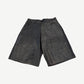 GV Gallery Raspberry Hills distressed suede carpenter shorts in rust grey with utility pocket panels and rivet detailing.