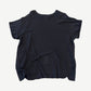 Enfants Riches Deprimes raglan tee back view, washed black cotton with raw rolled hem and seamed sleeves