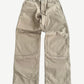 Chrome Hearts khaki carpenter pants front view with hammer loop, utility pocket and relaxed straight-leg fit