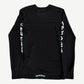 Chrome Hearts scroll logo thermal back view in black waffle knit showing gothic CHROME HEARTS back print.