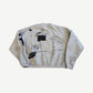 ERD Oceanic crewneck back view, washed blue heavyweight cotton with ribbed crew collar and dropped shoulders.