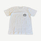 Chrome Hearts white Las Vegas pocket tee front with small horseshoe cross chest print and CH hem