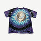 Vintage Grateful Dead Fall Tour tie-dye band tee with dancing bears graphic on swirled cotton