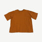 Chrome Hearts Matty Boy striped tee back view, banded stripes with Teens From Mars print