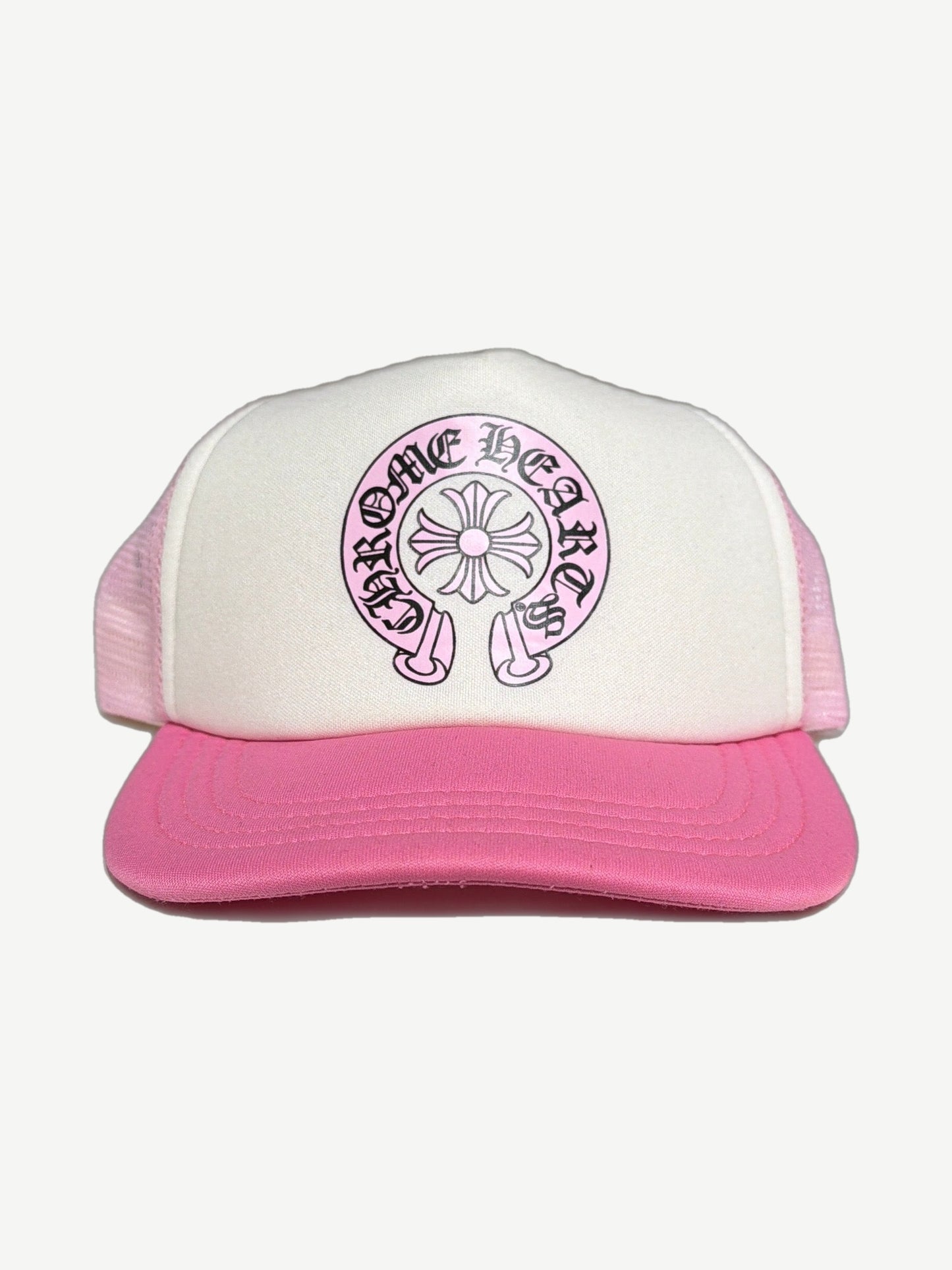 Chrome Hearts Matty Boy Pink Horseshoe Trucker Hat