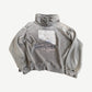 Paly Hollywood EPDS hoodie back view in heather gray fleece with large back graphic print.