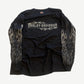 Vintage Harley Davidson black longsleeve with silver flame chest logo and metallic flame prints down both sleeves