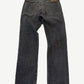 Kapital Monkey Cisco gemstone jeans back view showing five pocket cut and rhinestone studded wash detail.