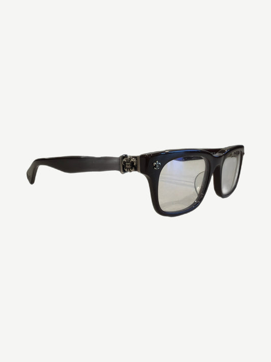 Chrome Hearts Gittin Any? eyewear in tortoise brown acetate with sterling silver dagger temples