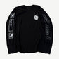 Chrome Hearts Deadly Doll black thermal waffle longsleeve with vine dagger graphic printed across the chest.