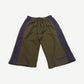 GV Gallery Raspberry Hills olive sweat shorts with embroidered logo on left thigh and drawstring waistband